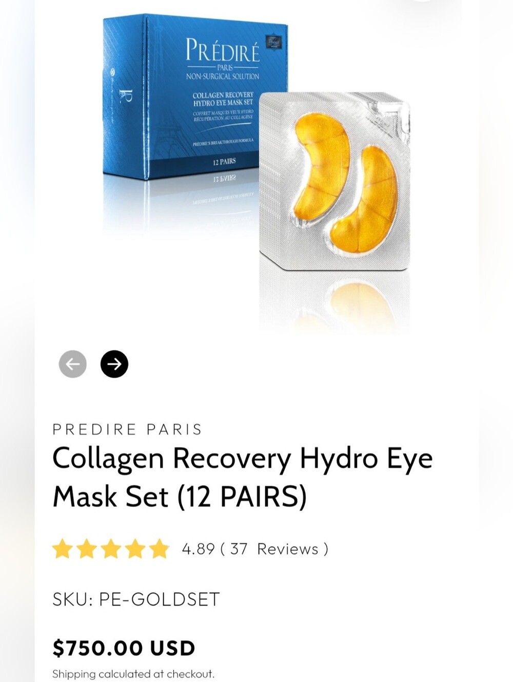 Predire: 1 Box (12 Pairs) Luxury Eye Mask